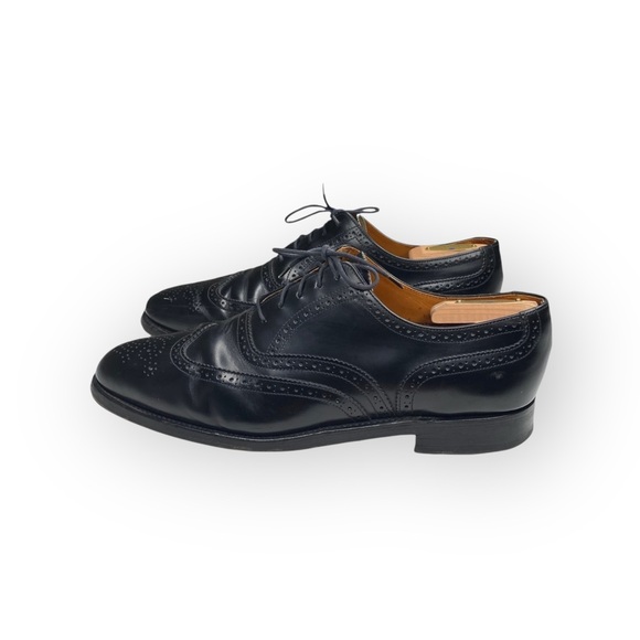 Polo Ralph Lauren ❁ Classic Oxford Wingtip Dress Shoes ❁ Black Leather ❁ 11.5 - Picture 7 of 17